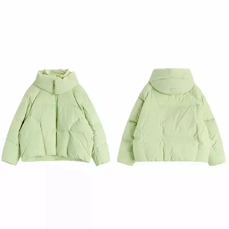 Parka en duvet d'oie pour femme - Vert clair