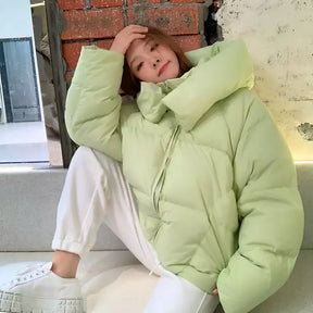 Parka en duvet d'oie pour femme - Vert clair