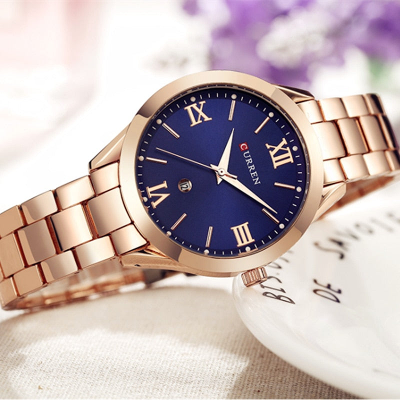 Montre en acier pour femmes Curren