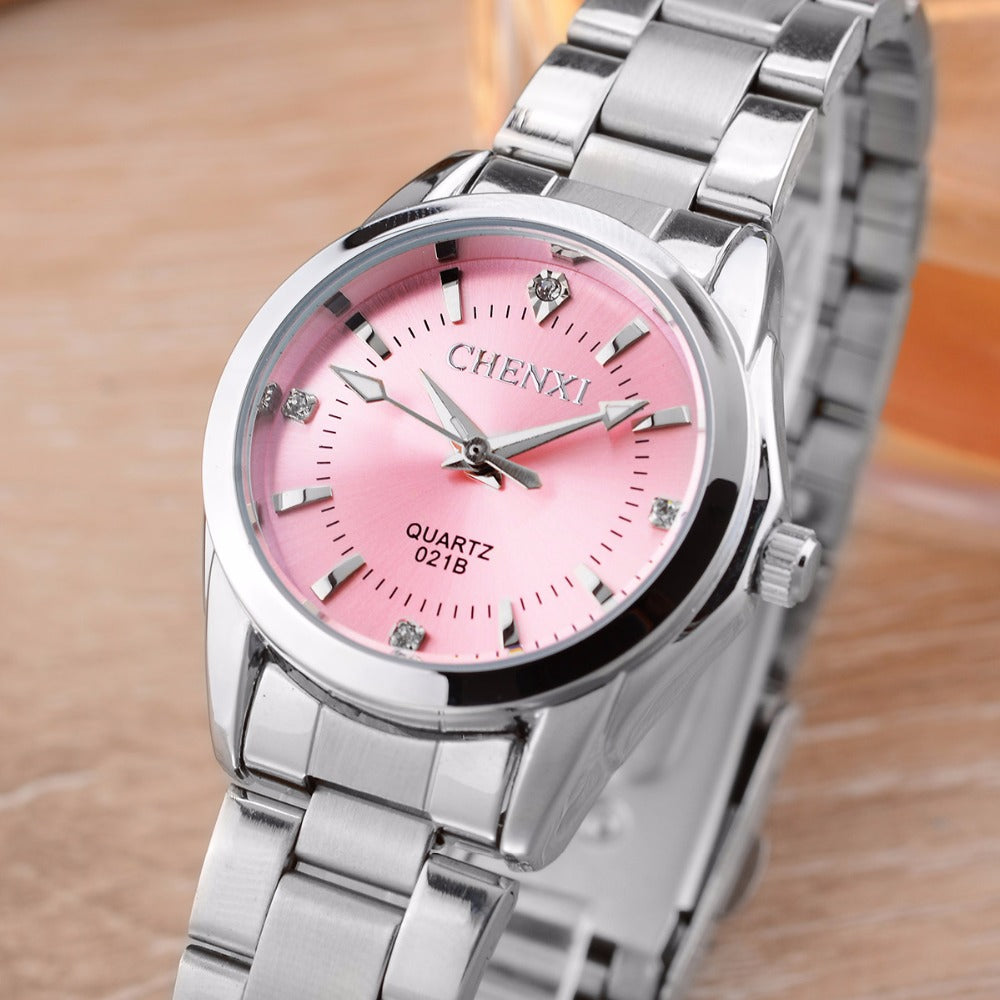 Montre de Luxe pour Femme - Argent Rose