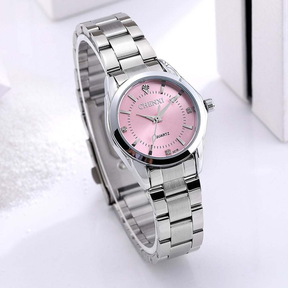 Montre de Luxe pour Femme - Argent Rose