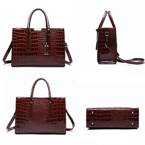 Sac en cuir pour femmes motif crocodile